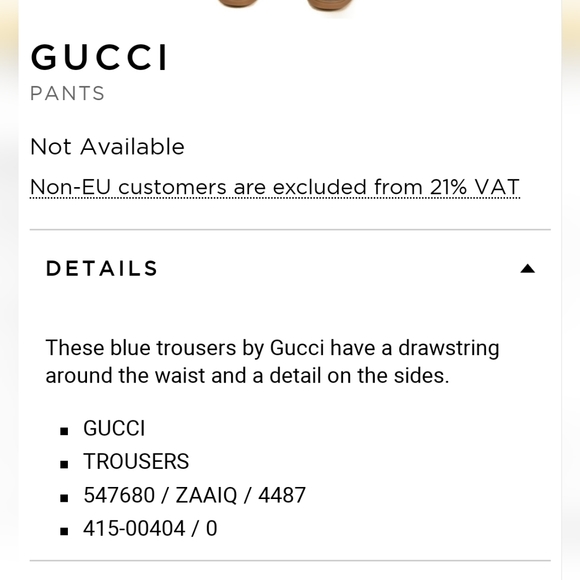 Men's Gucci ZAAIQ Pants Trousers - Picture 6 of 13
